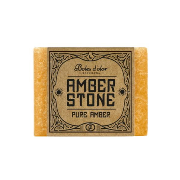 Tarta de cera perfumada de color miel, Pure Amber (Ambar) - Amber Stone de la marca Boles d'olor, hecha a mano con materiales vegetales, con una fragancia dulce, balsámica y con toques sutiles a madera, ideal para perfumar el hogar con cualquier quemador de velita o eléctrico, disponible en D'Arome.