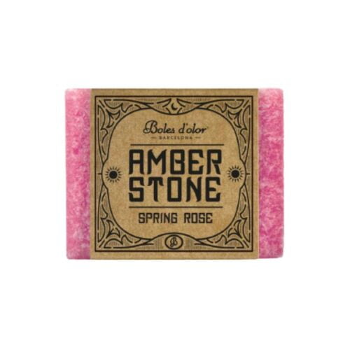 Tarta de cera perfumada de color rosa, Spring Rose (Pink Magnolia) - Amber Stone de la marca Boles d'olor, ideal para perfumar el hogar con quemadores de velita o eléctricos, disponible en D'Arome.