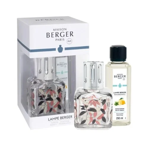 Caja más lámpara catalítica Glaçon hojas más aroma Zest of verbena de la marca Berger de D'Arome