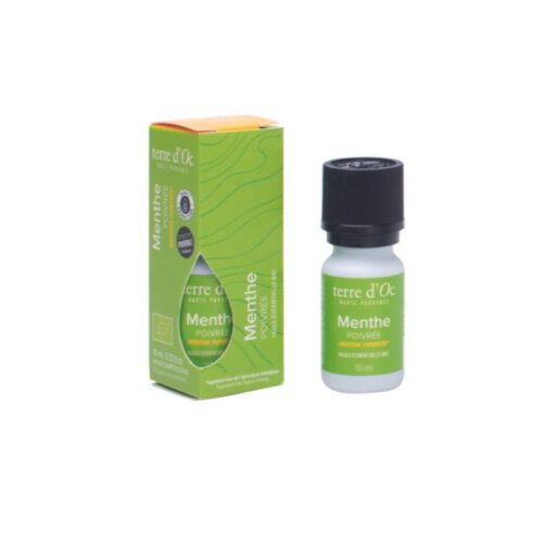 Aceite esencial puro de 10 ml de Menta Peppermint de la marca de Terre D'Oc para D'arome