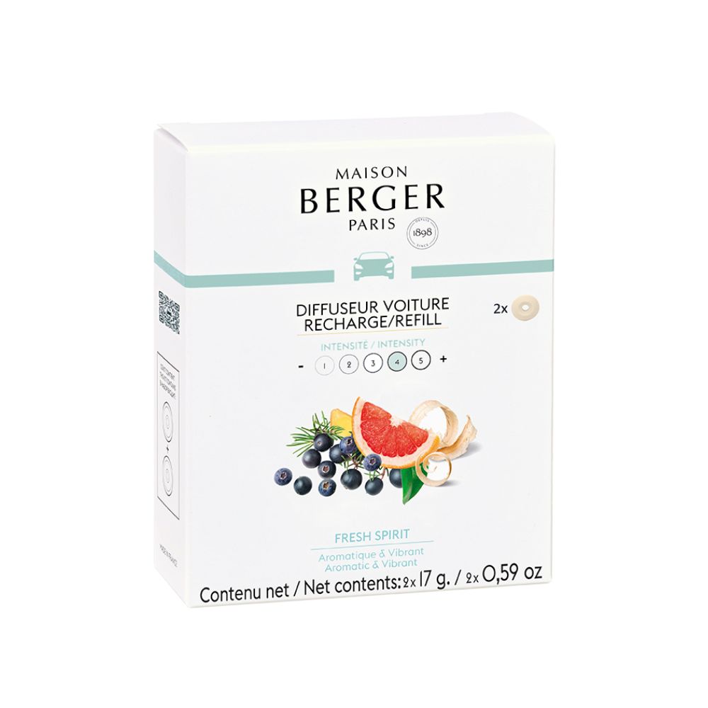 Recargas Fresh Spirit ambientador de coche: 2 meses de frescor elegante y duradero. Disfruta un aroma sofisticado sin esfuerzo. ¡Pruébalo!