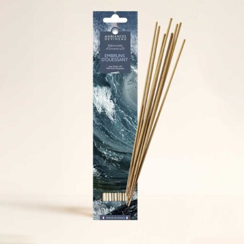 Incienso Brisas de Ouessant: un aroma marino y fresco que aporta calma y pureza a tu hogar. 🌊 Ideal para yoga, meditación y relax. ¡Descúbrelo!