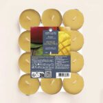 Disfruta de un hogar alegre con las velas de té perfumadas Mango de Filipinas. Aroma frutal tropical y 4h de combustión. ¡Es para comérselo!