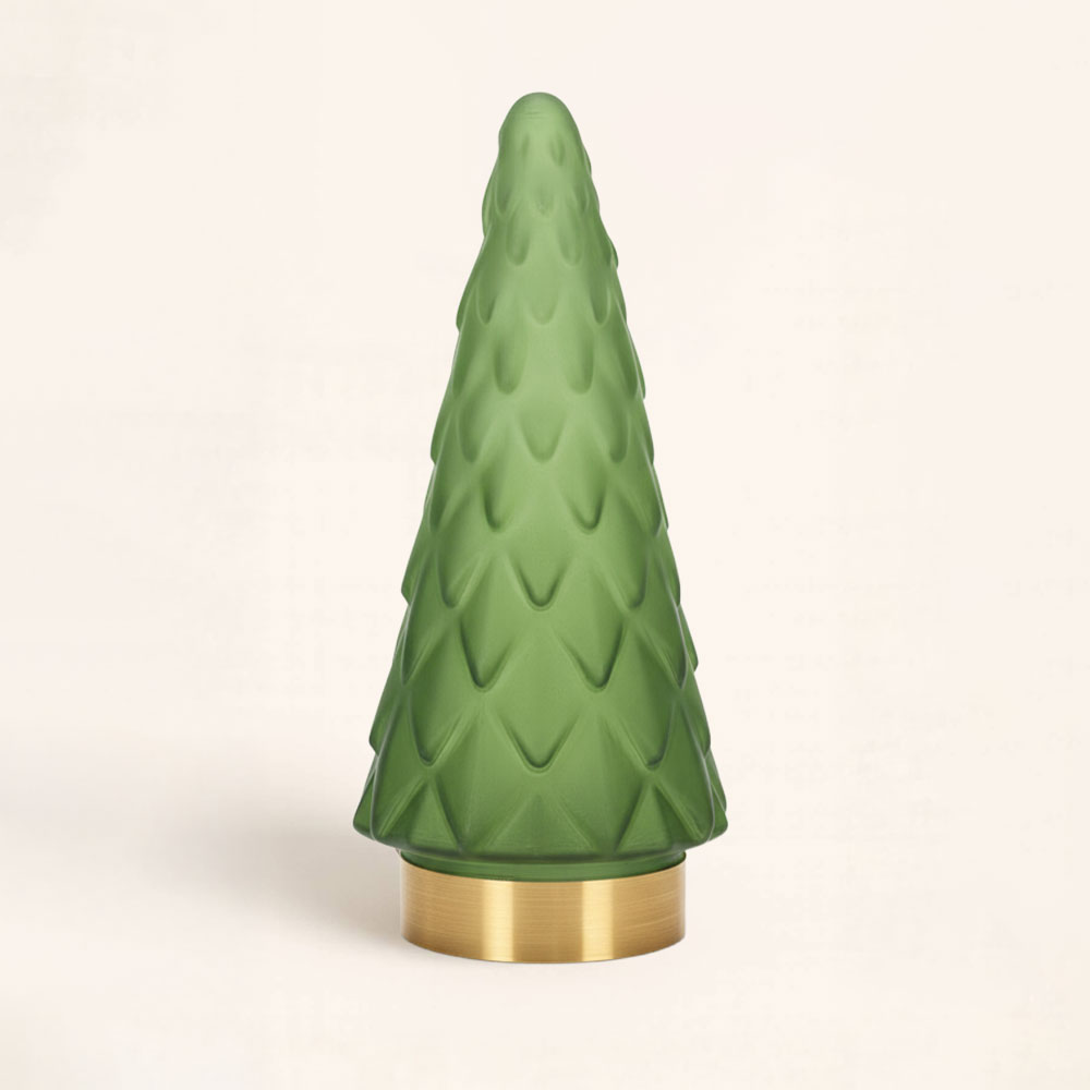 arbol-de-navidad-mate-luz-led-decoracion-hogar Árbol de navidad mate luz LED de 24 cm. Estilo minimalista y elegante con acabado mate y base dorada. Ideal para ambientar tu hogar en fiestas.