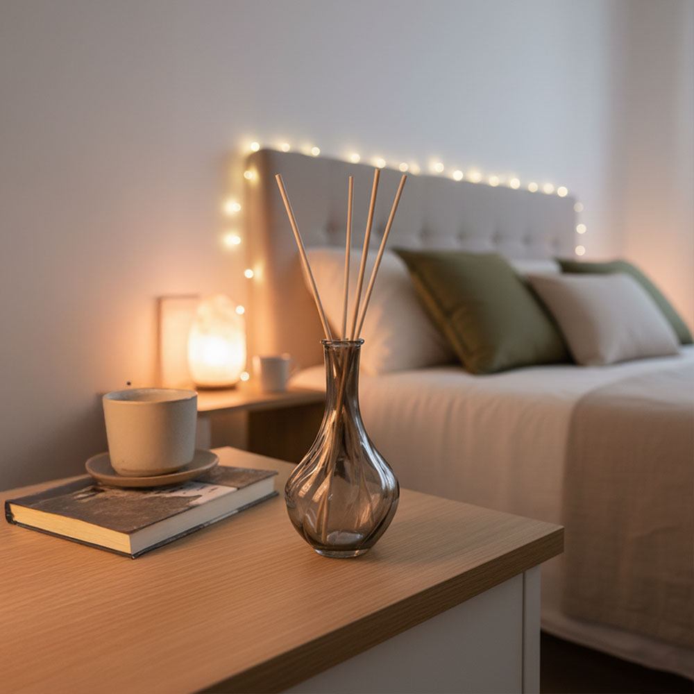 envase-mikado-talia-gris-oscuro-colocado-en-la-mesita-de-noche-dormitorio-darome-hogar ENVASE MIKADO TALÍA - Gris Oscuro - Imagen 3