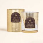 Vela natural perfumada Clementina Chocolate Vela de Durance: 300gr, cera natural, mecha de madera crepitante. ¡Tu hogar olerá a dulce Navidad!