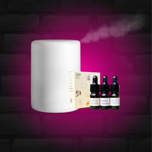 Pack Difusor de Aromas Gloria 🌸 con 3 mini esencias. Perfuma como nadie tu casa. Silencioso y elegante. El todoterreno de los difusores.