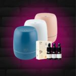 Pack Difusor de aromas SIRA + 3 esencias mini. Elige color y perfuma tu casa con un aroma increíble. Silencioso, elegante y perfecto para regalo.