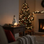 Portavelas ÁRBOL DE NAVIDAD BLANCO pequeño - Imagen 2