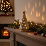 Portavelas ÁRBOL DE NAVIDAD GRIS grande - Imagen 2