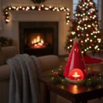 Portavelas ÁRBOL DE NAVIDAD ROJO pequeño - Imagen 2