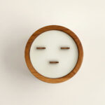 Vela decorativa con 3 mechas de madera Carta a los Reyes redonda – LoeS - Imagen 5