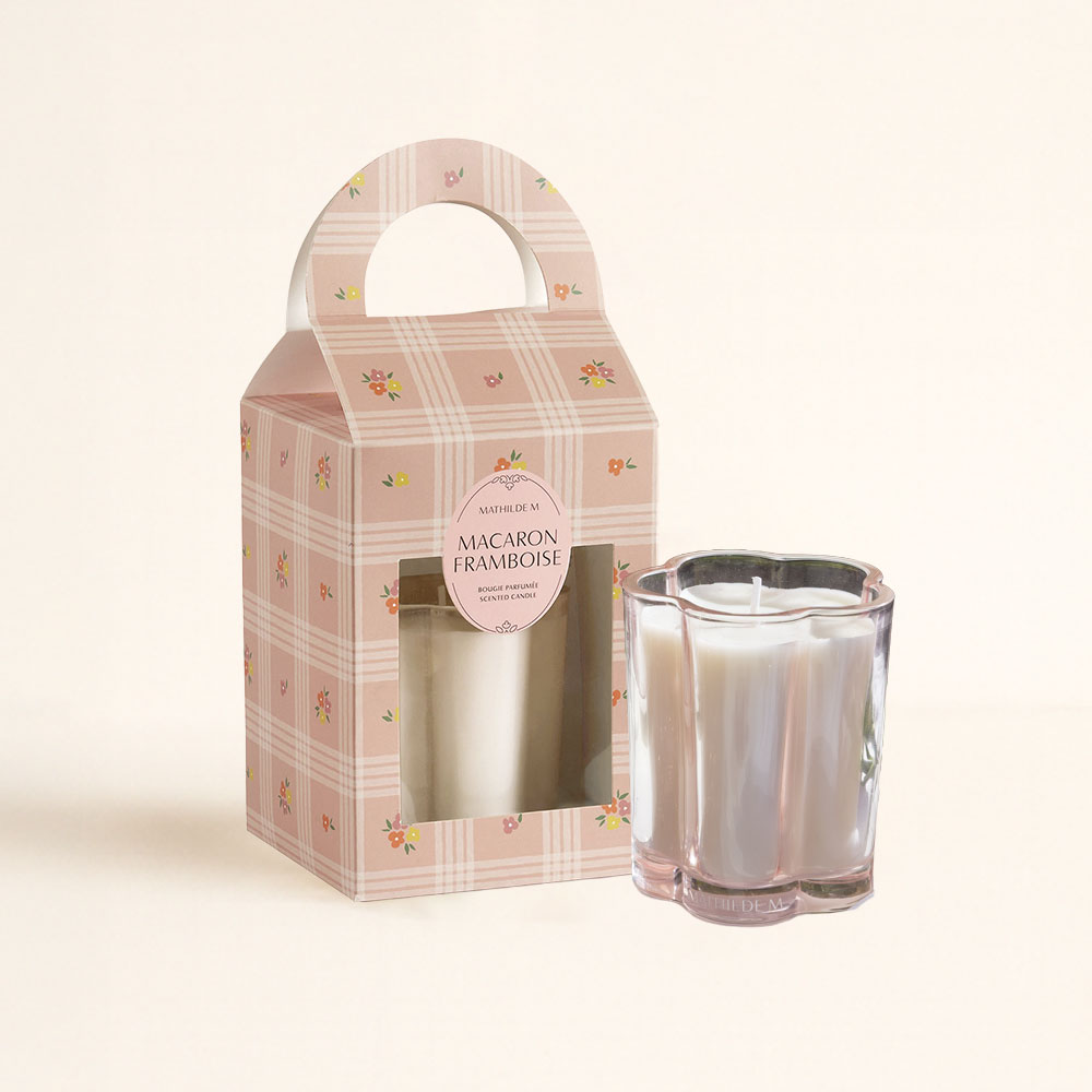 vela-aromatica-macaron-framboise-mathilde-m Vela aromática MACARON FRAMBOISE 145gr – Mathilde M. - Imagen 1